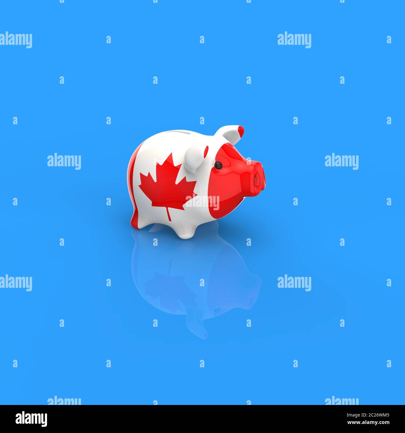 Piggy bank - 3D Illustration Stock Photo - Alamy