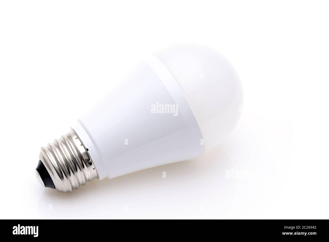 LED energy saving bulb on white background Stock Photo - Alamy