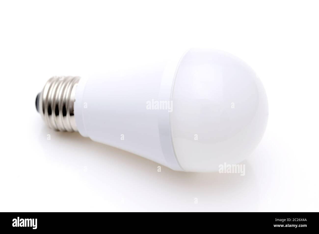 LED energy saving bulb on white background Stock Photo Alamy