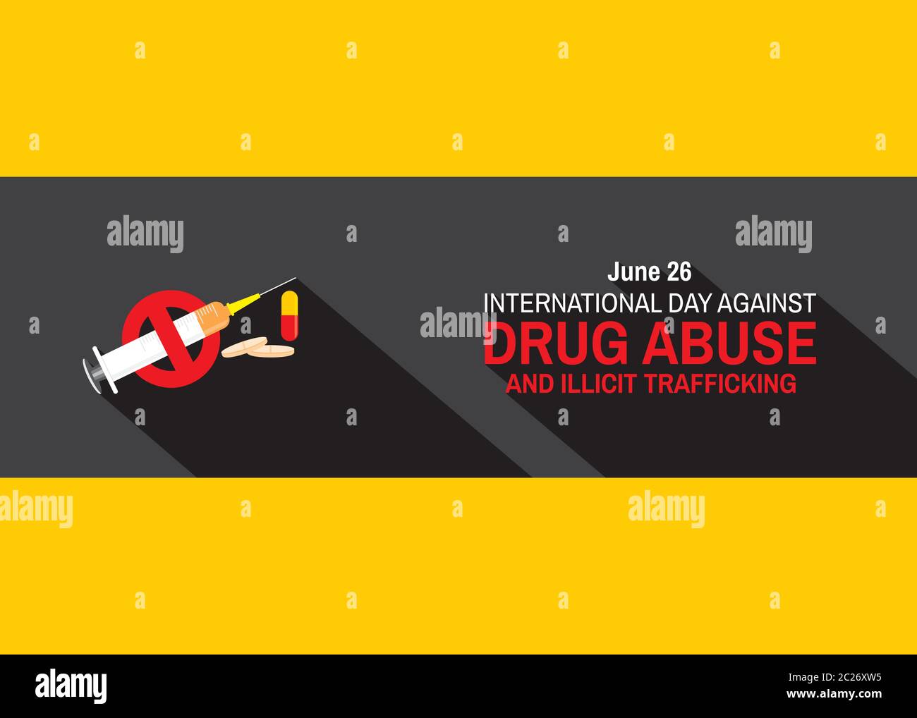 Vector Illustration Of International Day Against Drug Abuse And Illicit Trafficking Poster And Banner Design Stock Vector Image Art Alamy