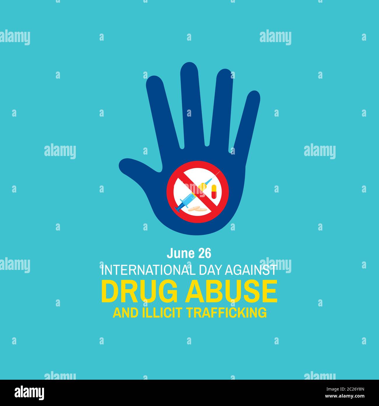 Vector Illustration Of International Day Against Drug Abuse And Illicit Trafficking Poster And Banner Design Stock Vector Image Art Alamy