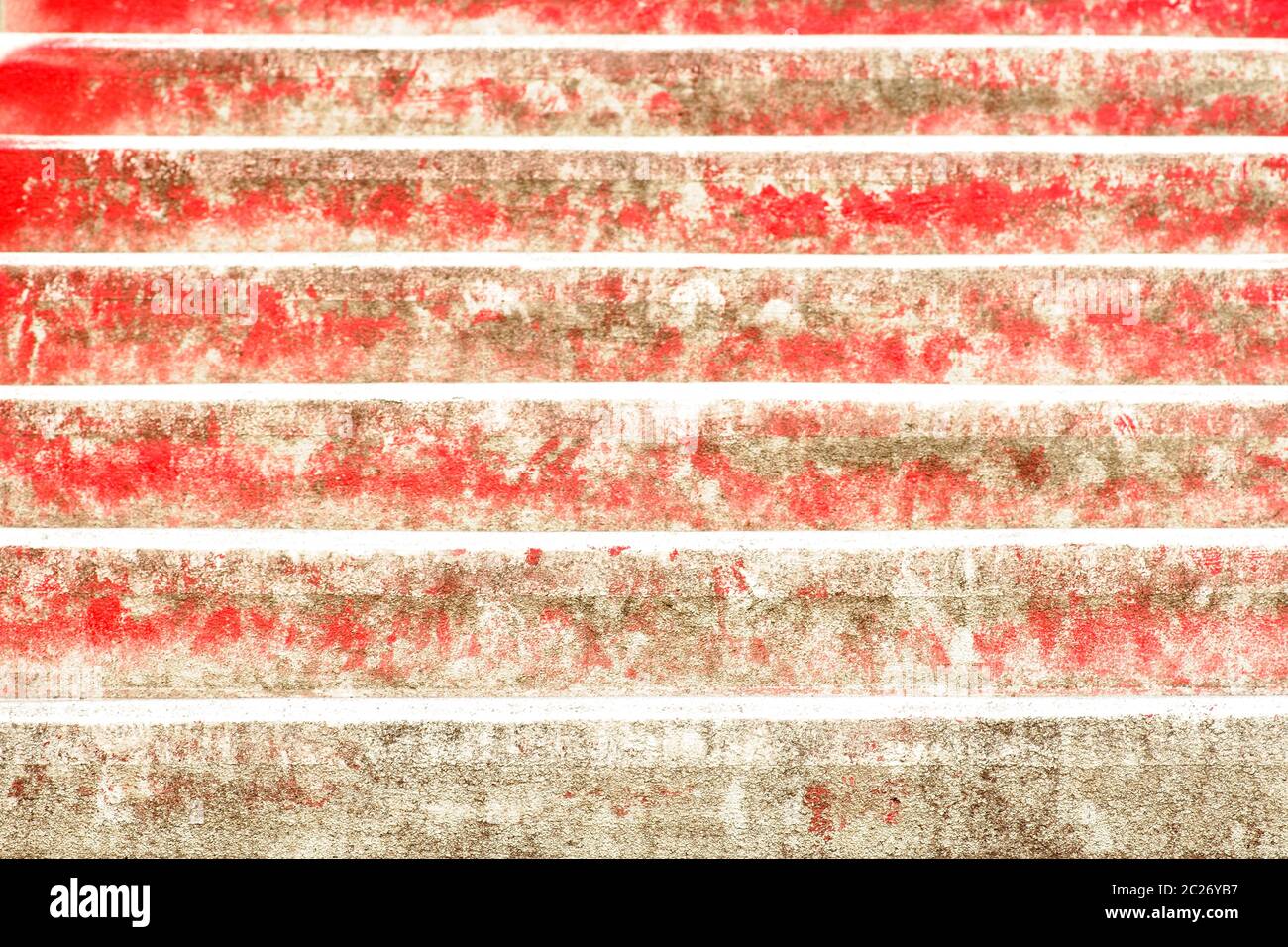 The close-up of the surface of red stairs. Stock Photo