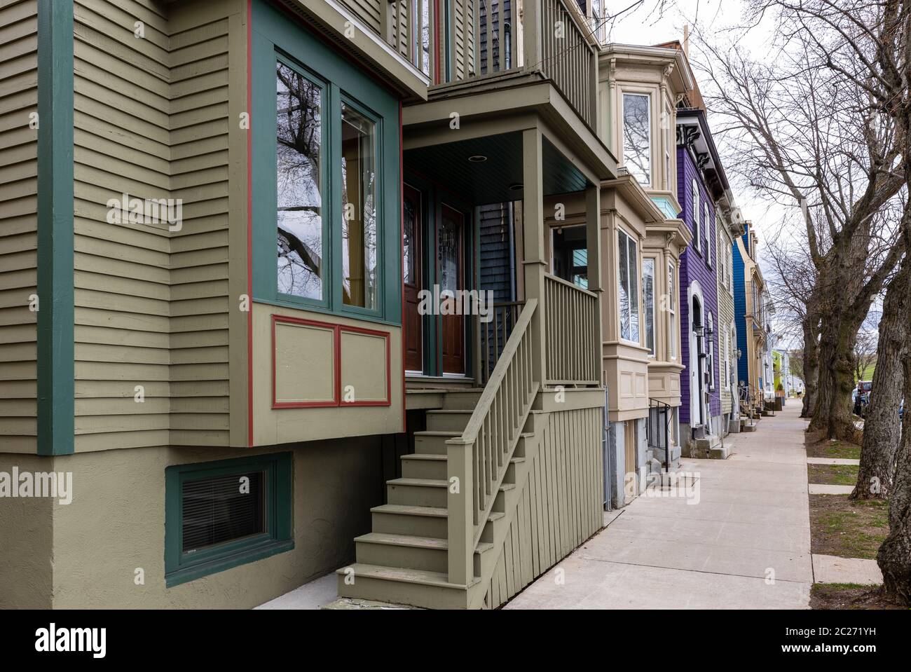 Colorful Doors and Houses of Halifax Stock Photo Alamy