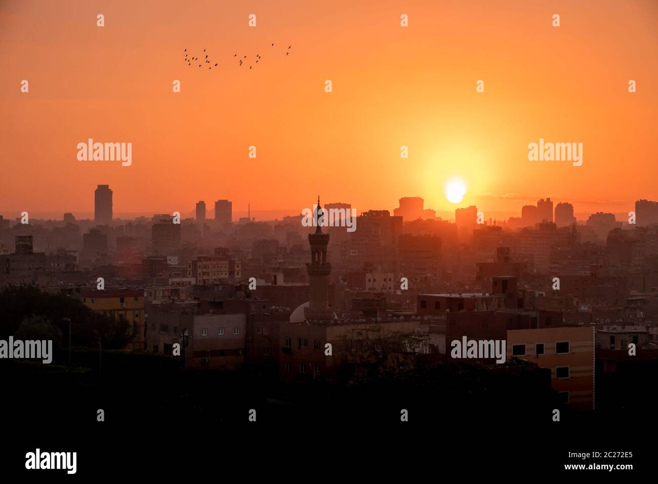 sunset scenery at Cairo Egypt Stock Photo - Alamy