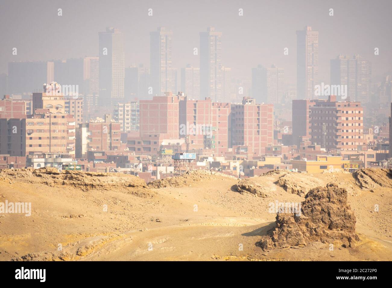 hazey scenery at Cairo Egypt Stock Photo - Alamy