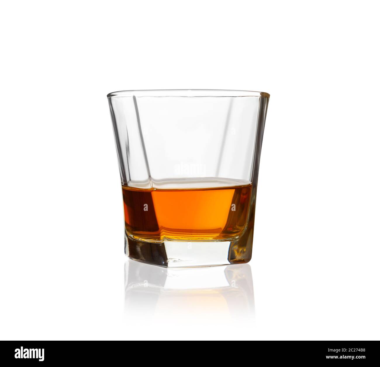 Glass of scotch whiskey isolated on a white background Stock Photo - Alamy