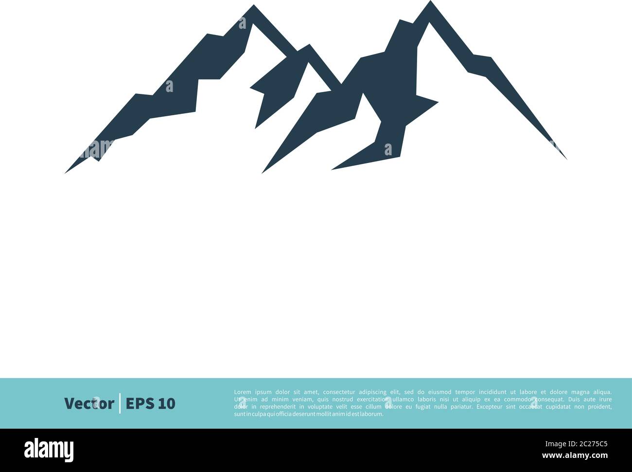Mountain, Volcano, Summit, Peak Icon Vector Logo Template Illustration Design. Vector EPS 10. Stock Vector