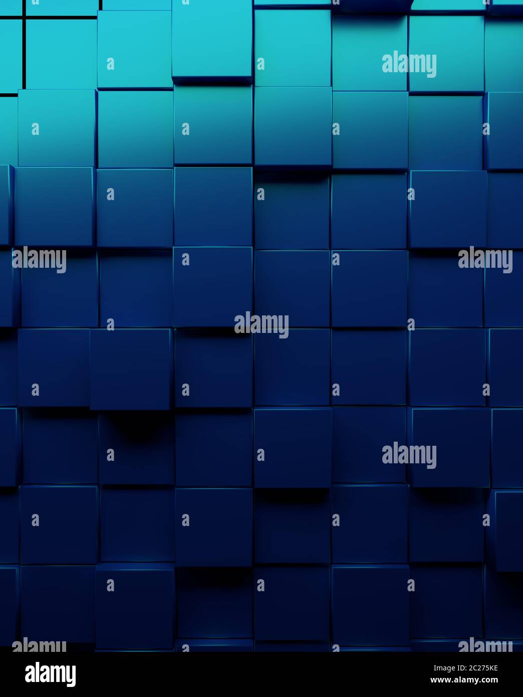 Abstract background with metallic blue cubes, 3d rendering Stock Photo ...
