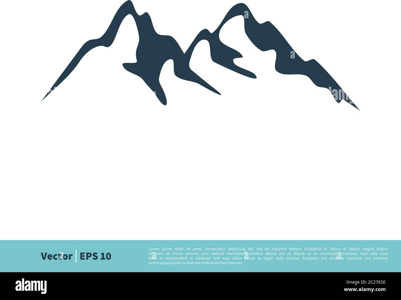 Mountain, Volcano, Summit, Peak Icon Vector Logo Template Illustration Design. Vector EPS 10. Stock Vector