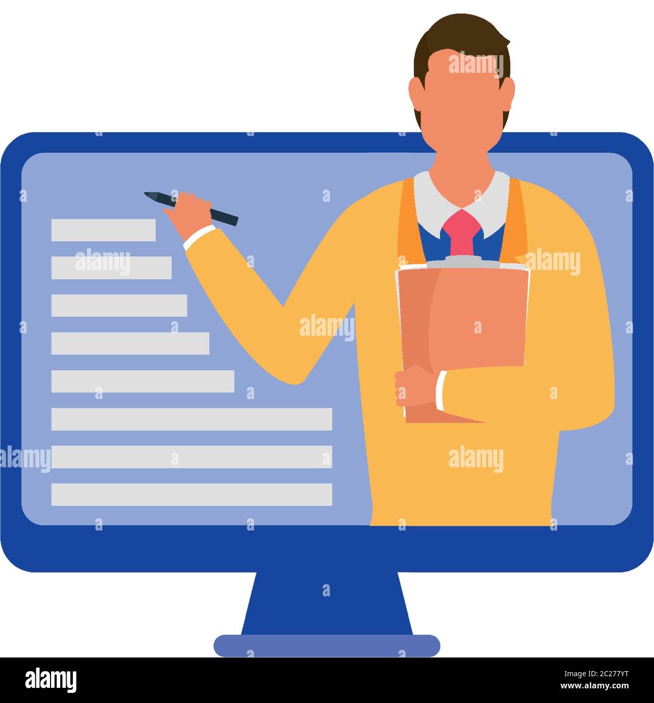 Document computer avatar man hi-res stock photography and images - Alamy