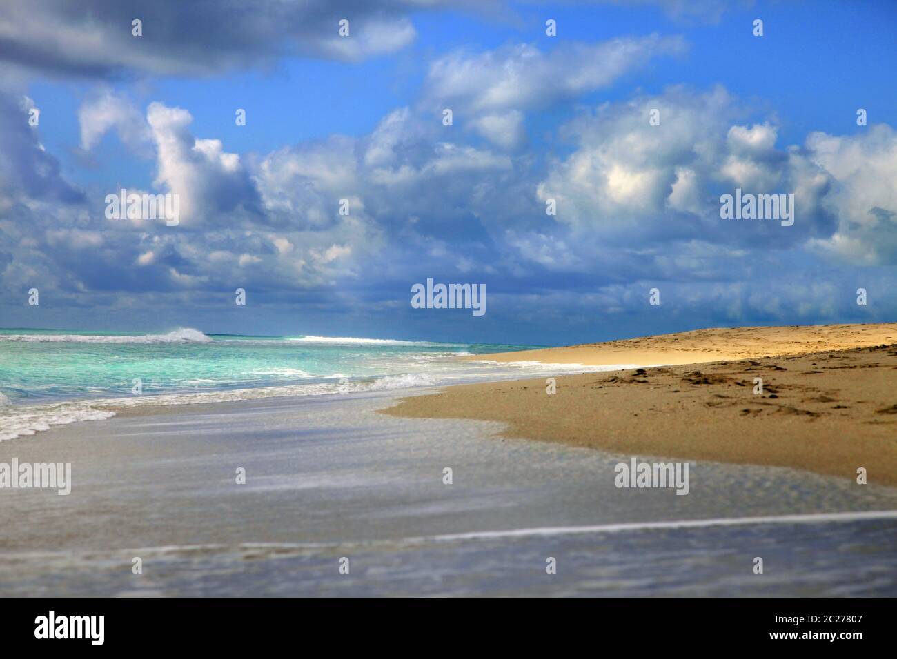 View of the Atlantic Ocean. South Beach Miami Stock Photo