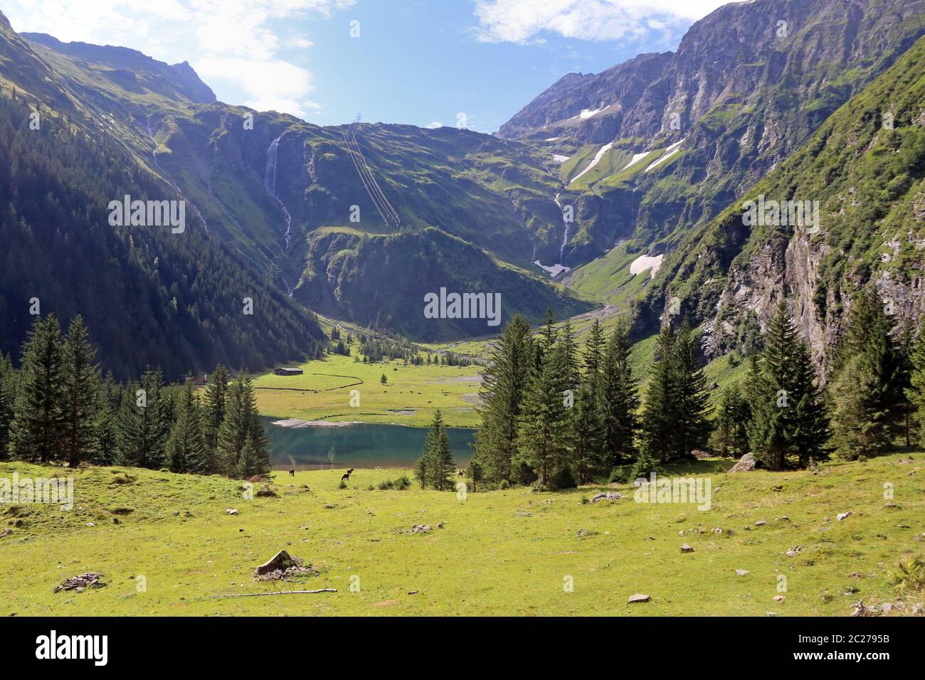 The Hintersee in the Felbertal in the Pinzgau Stock Photo