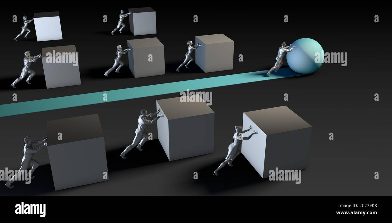 Think Outside the Box and Business Advantage Concept Stock Photo - Alamy