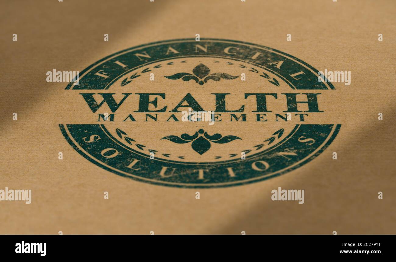Wealth management financial solutions. Advisory services concept. Stock Photo
