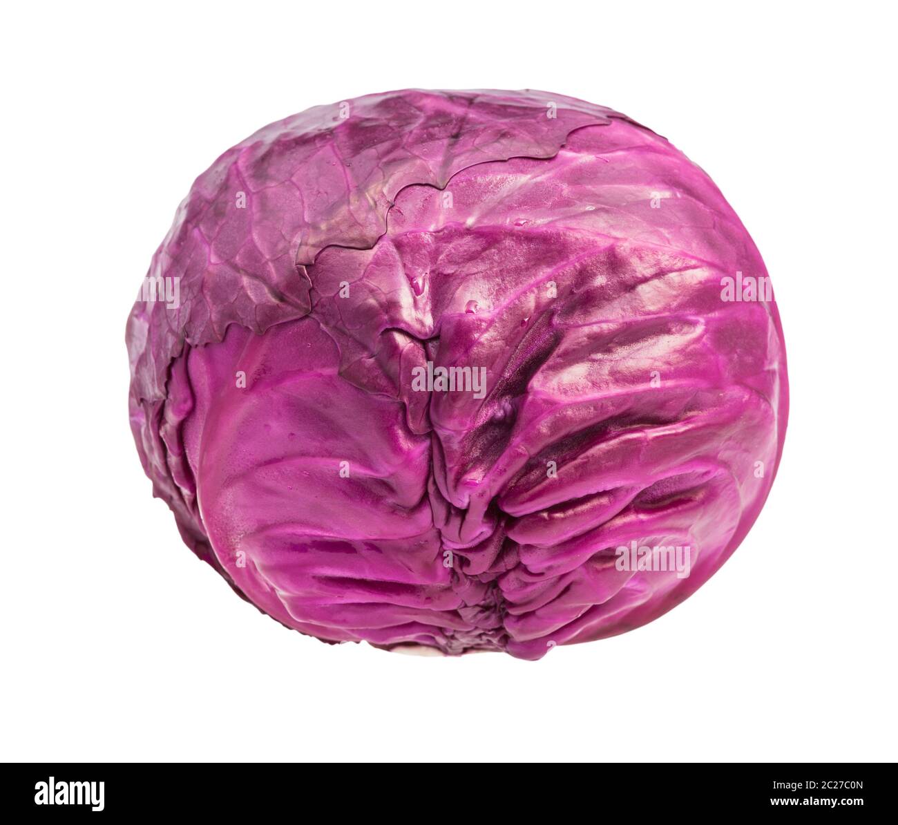head of ripe red cabbage isolated on white background Stock Photo