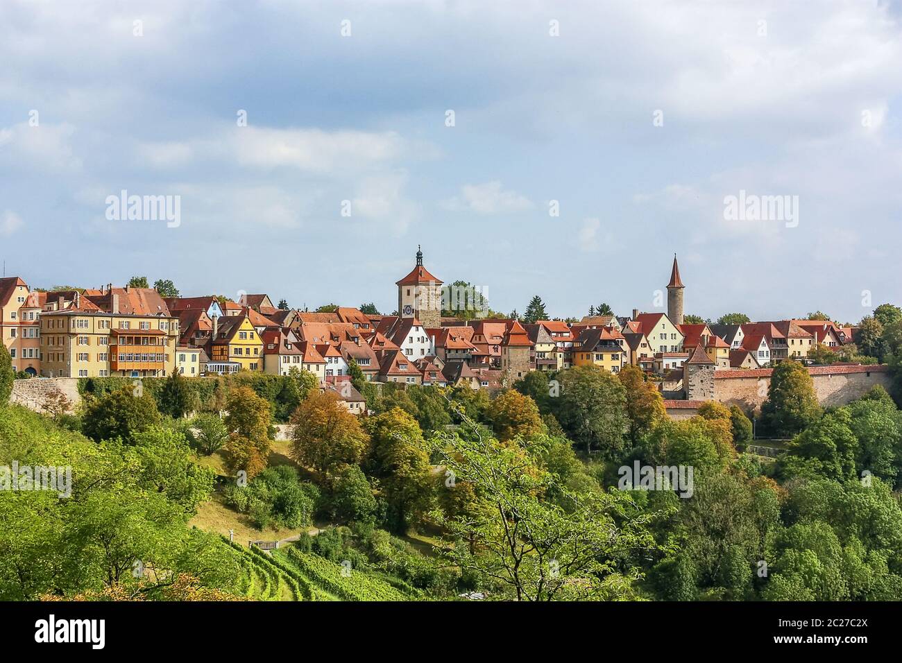 Rothenburg on the river Tauber,Bavaria,Germany Stock Photo