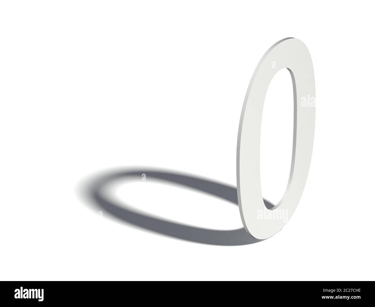 Drop shadow digit. Number ZERO 0. 3D Stock Photo - Alamy