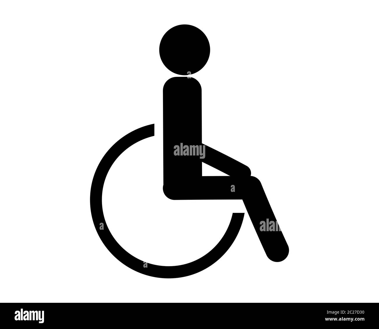 Symbol für Menschen mit Rollstuhl Stock Photo