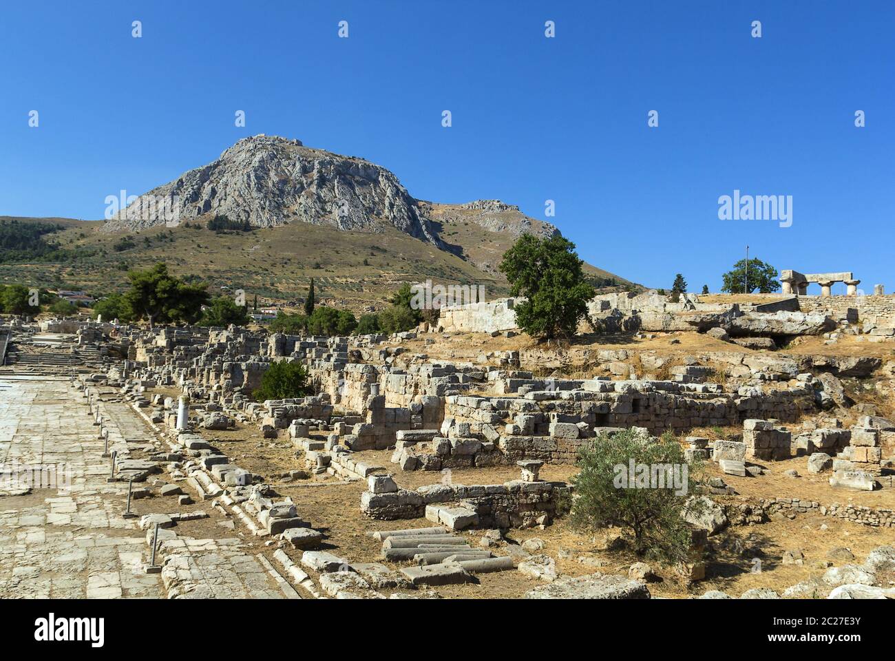 ruins of Ancient Corinth Stock Photo