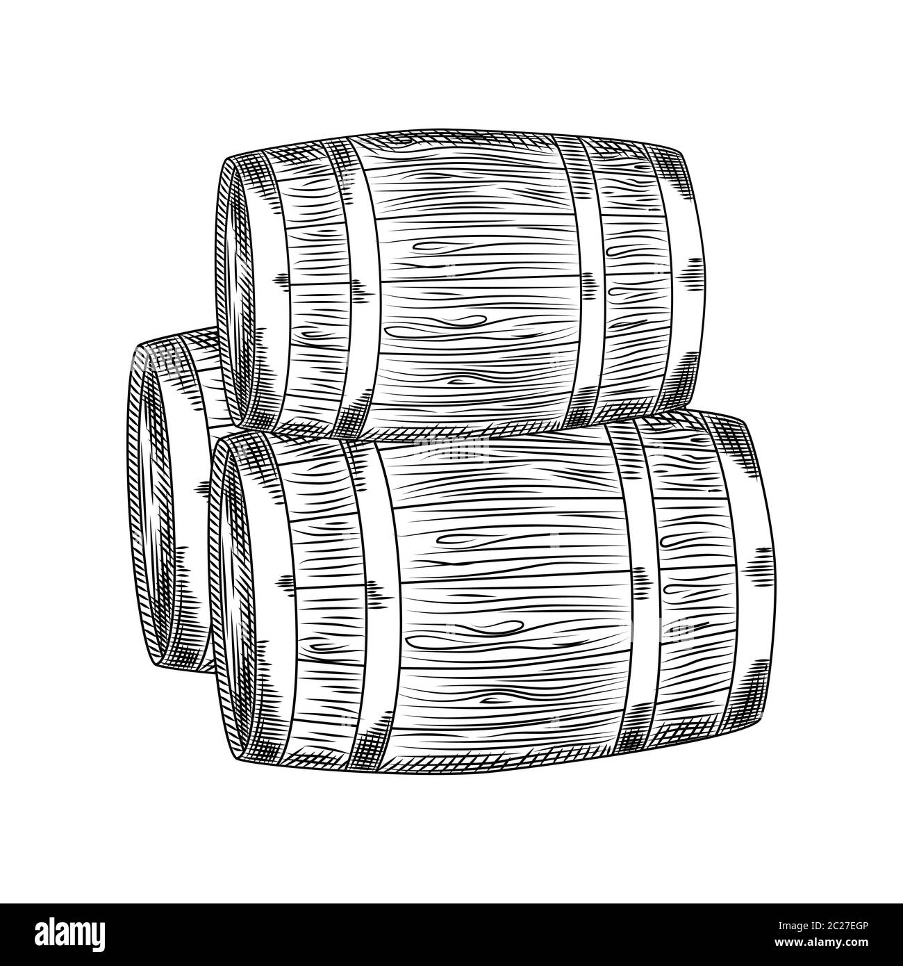 Wood barrel Black and White Stock Photos & Images - Alamy