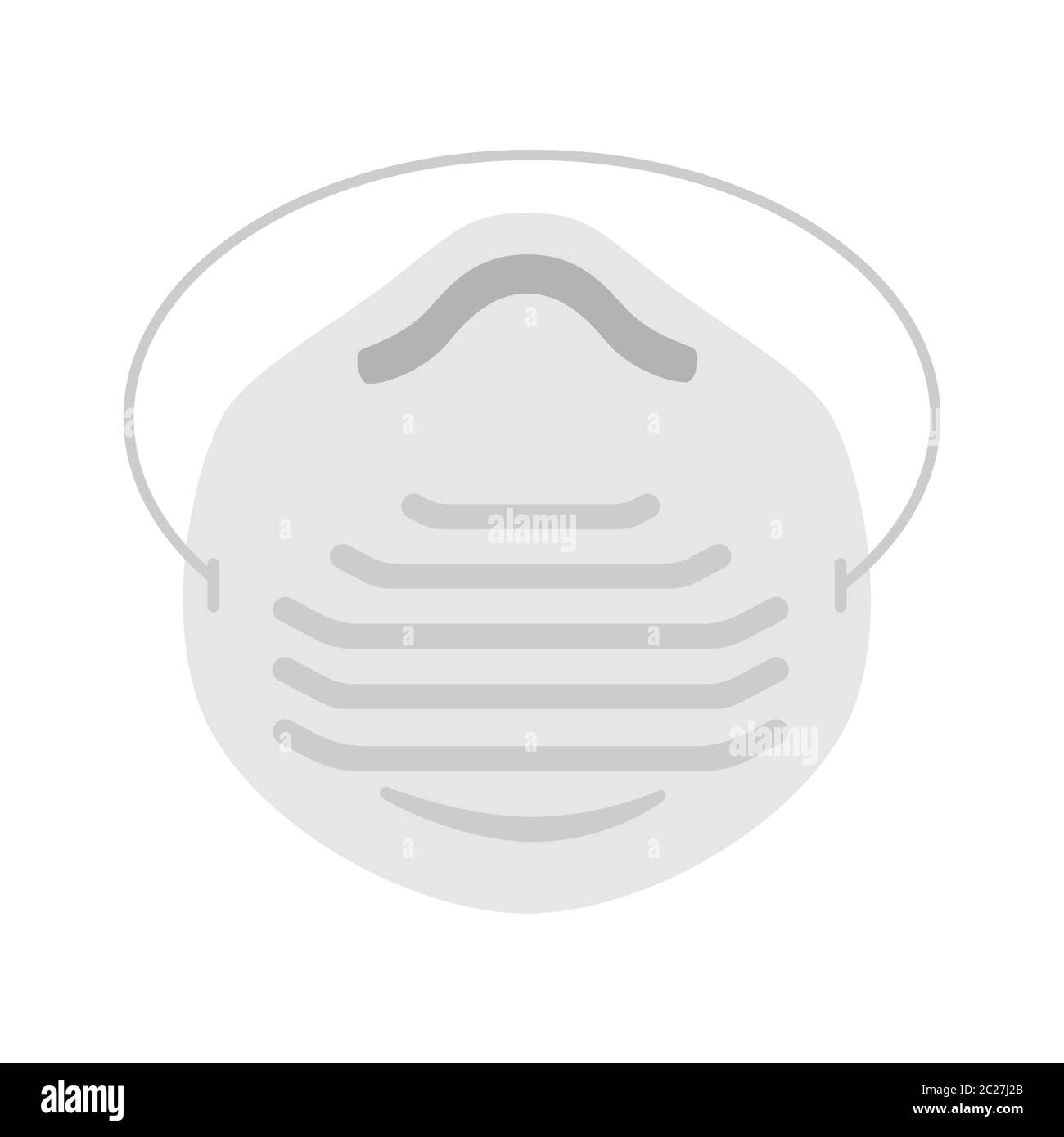 Safety breathing mask in flat style. Protect respiratory face mask ...