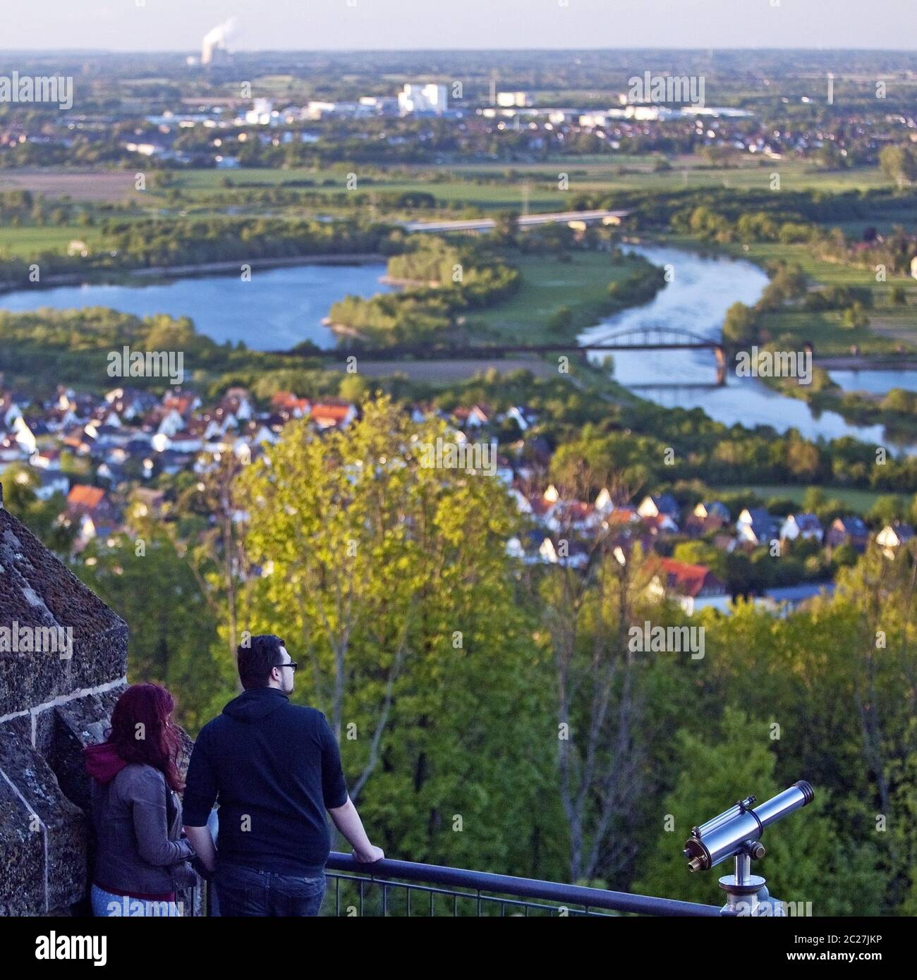 View over Porta Westfalica towards Baltussee, Porta Westfalica, Germany,  Europe Stock Photo - Alamy