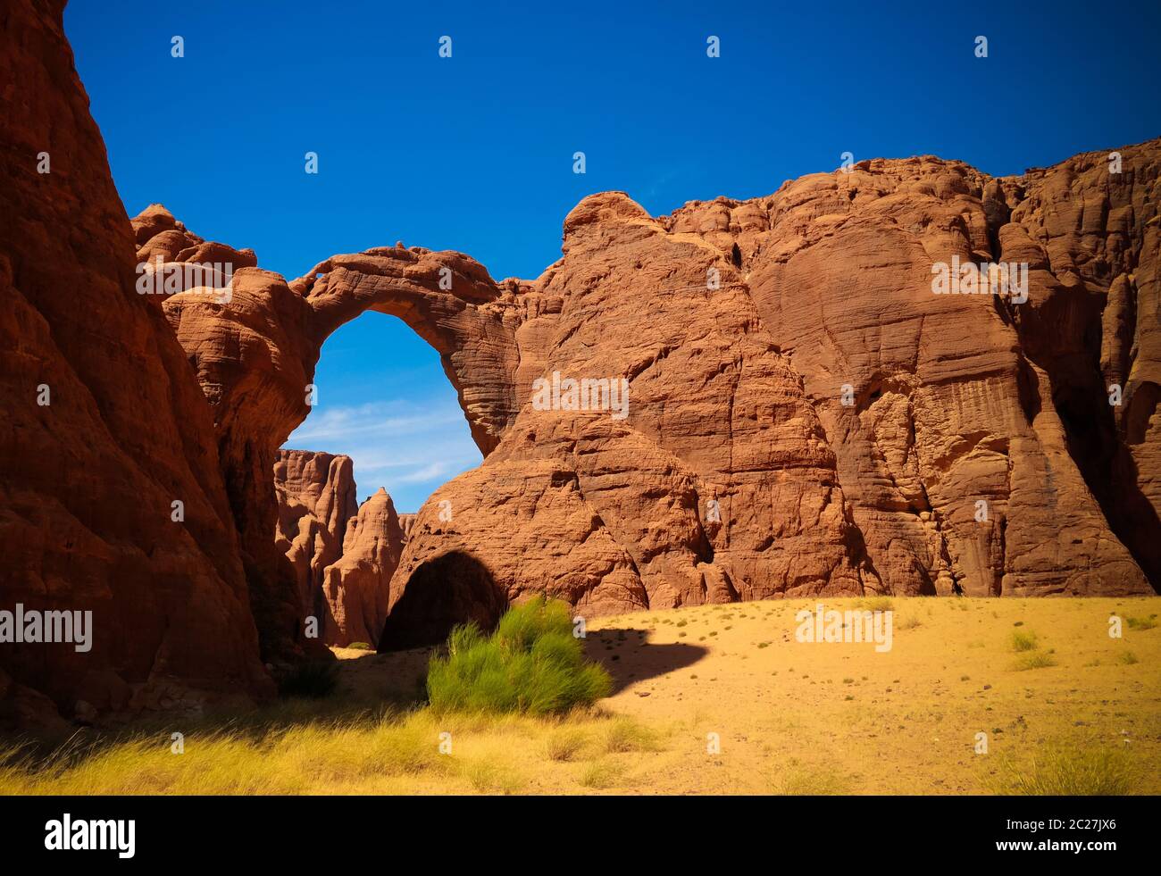 Abstract Rock formation at plateau Ennedi aka Aloba arch in Chad Stock Photo