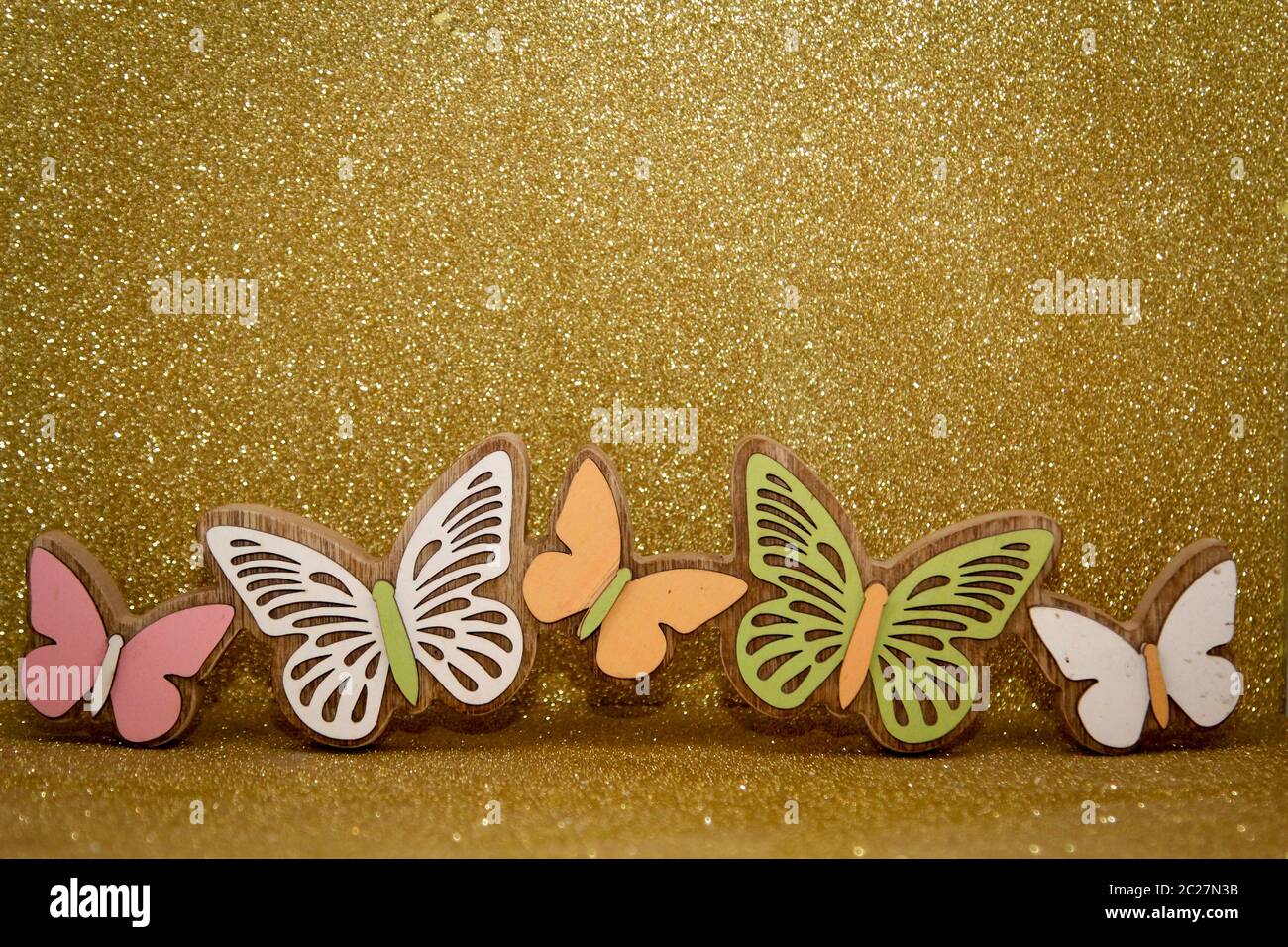 decoration with butterflys Stock Photo