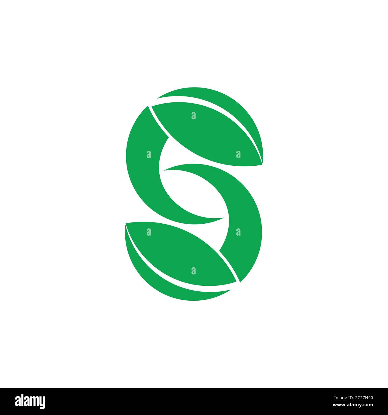 letter s linked leaf geometric logo vector Stock Vector Image & Art - Alamy