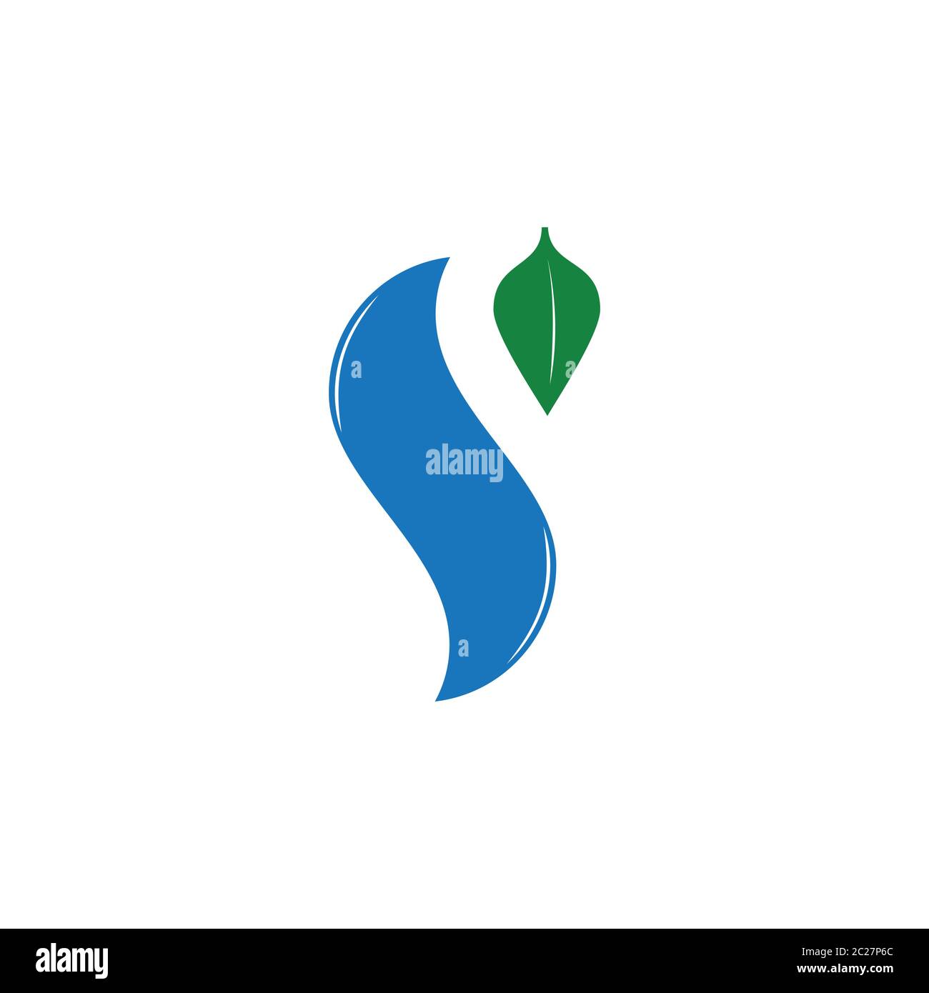 abstract water leaf nature symbol logo vector Stock Vector Image & Art ...