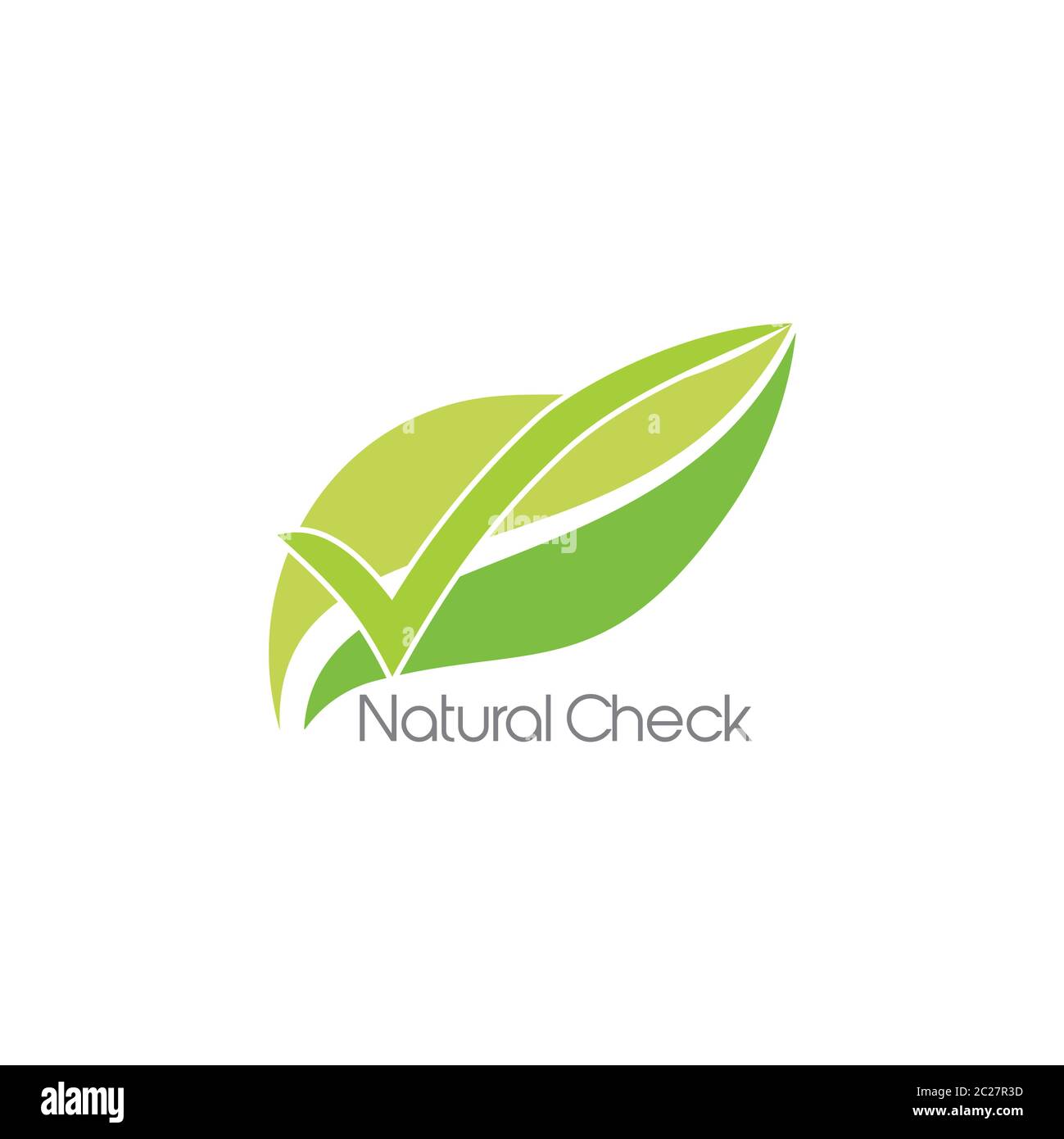 natural leaf check symbol vector Stock Vector Image & Art - Alamy