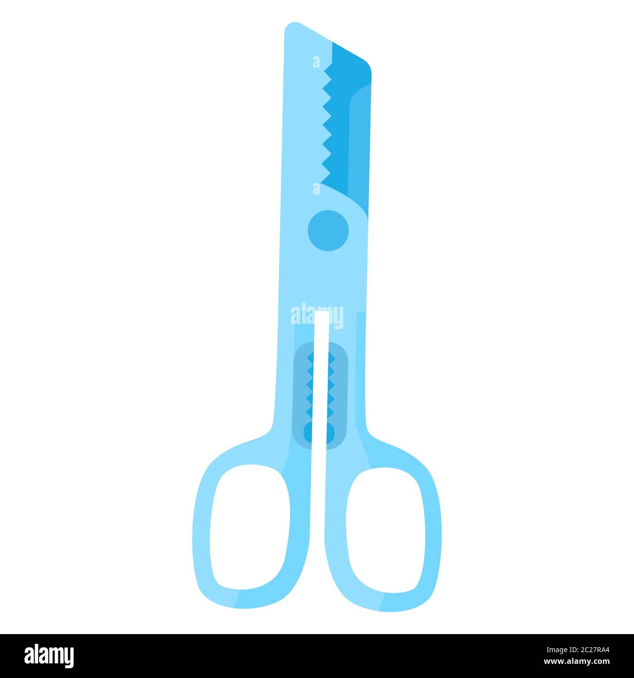Garden scissors for roses isolated on white background. Scissors for trimming in flat design. Garden clipper. Vector illustration Stock Vector
