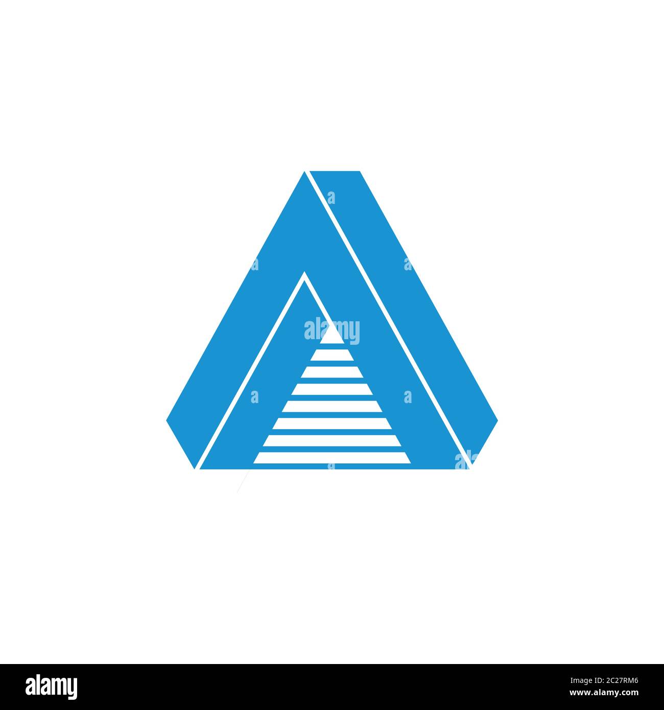 letter a 3d arrow staircase symbol logo vector Stock Vector