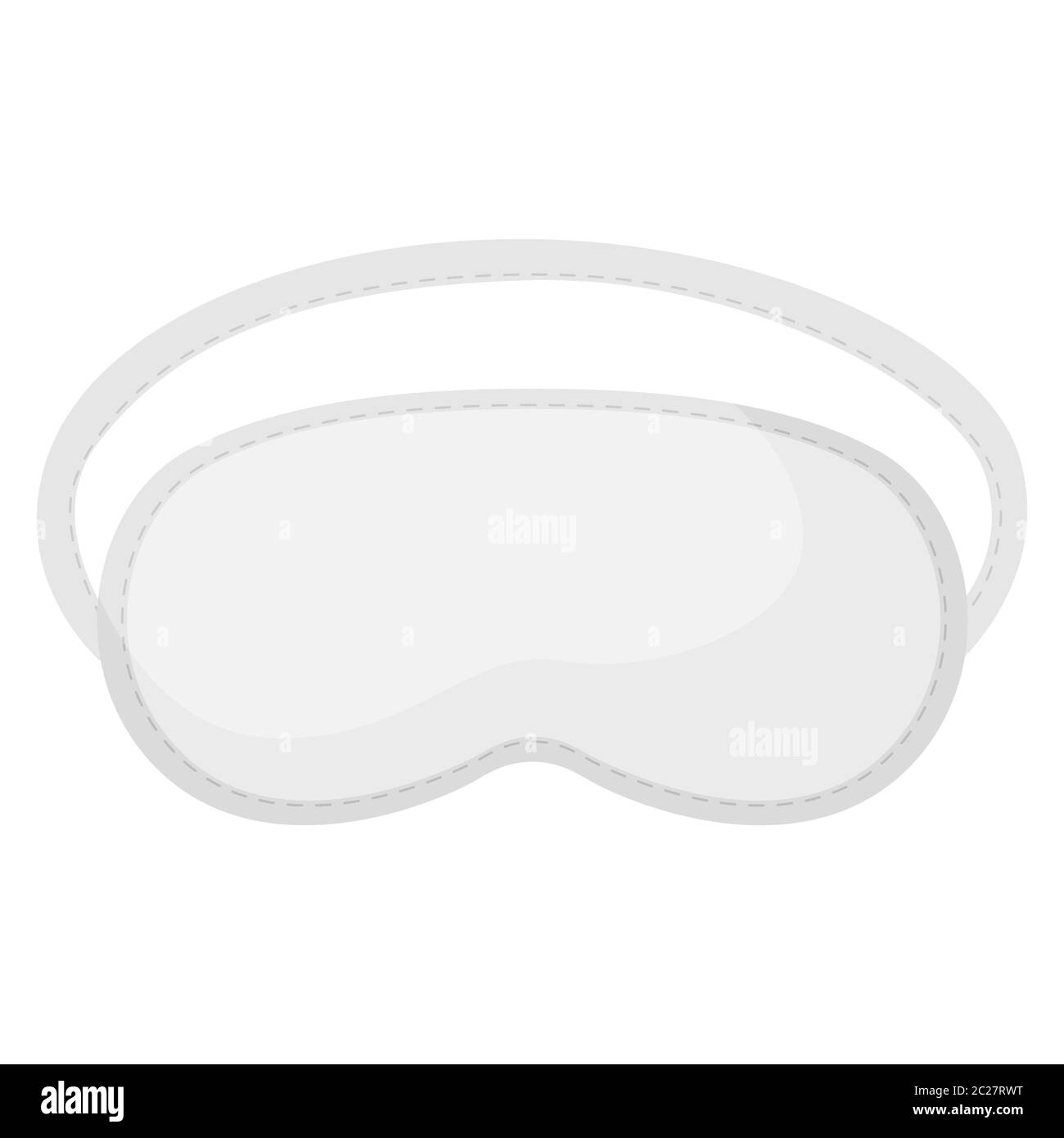 Sleep mask color white on white background. Face mask for sleeping