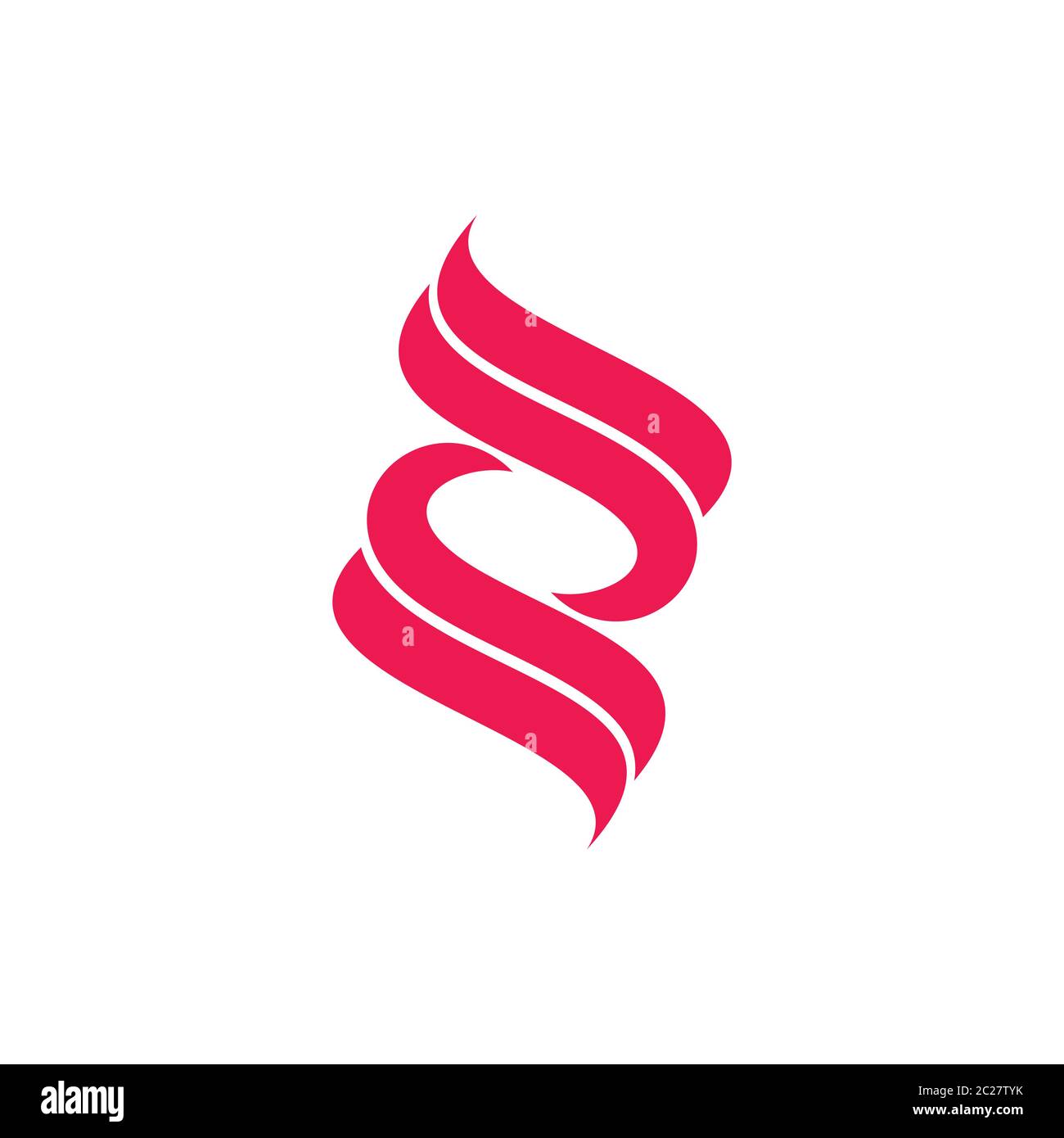 twist 3d movement ribbon curves logo vector Stock Vector