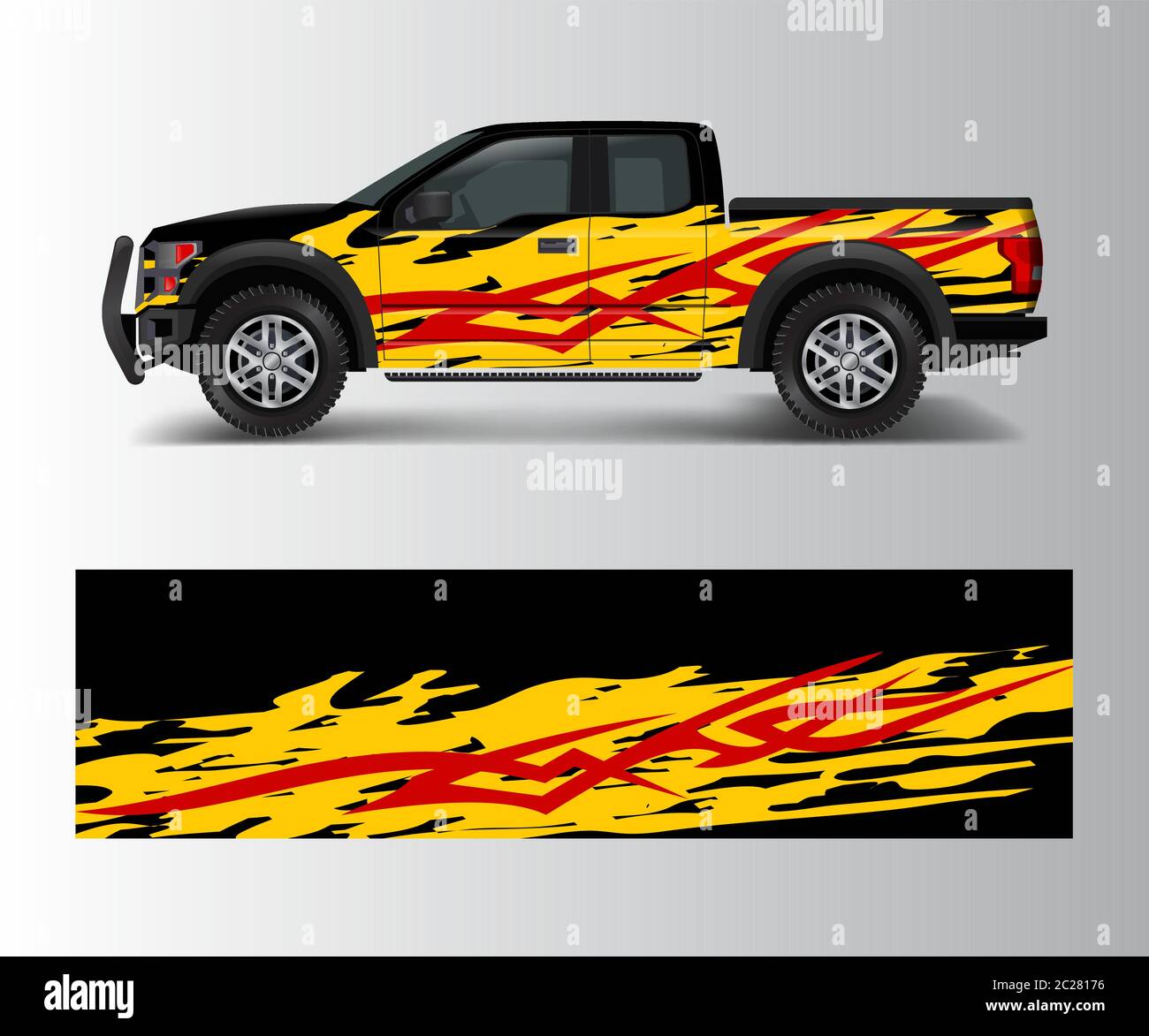 truck and cargo van wrap vector, Car decal wrap design. Graphic abstract  stripe designs for vehicle, race, offroad, adventure and livery car Stock  Vector Image & Art - Alamy
