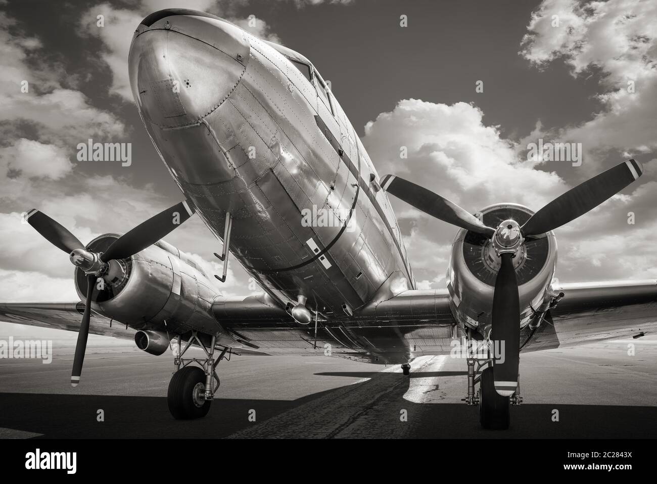 historical aircraft on a runway Stock Photo Alamy
