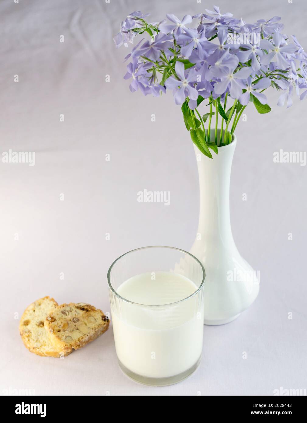 Milk and biscotti Stock Photo