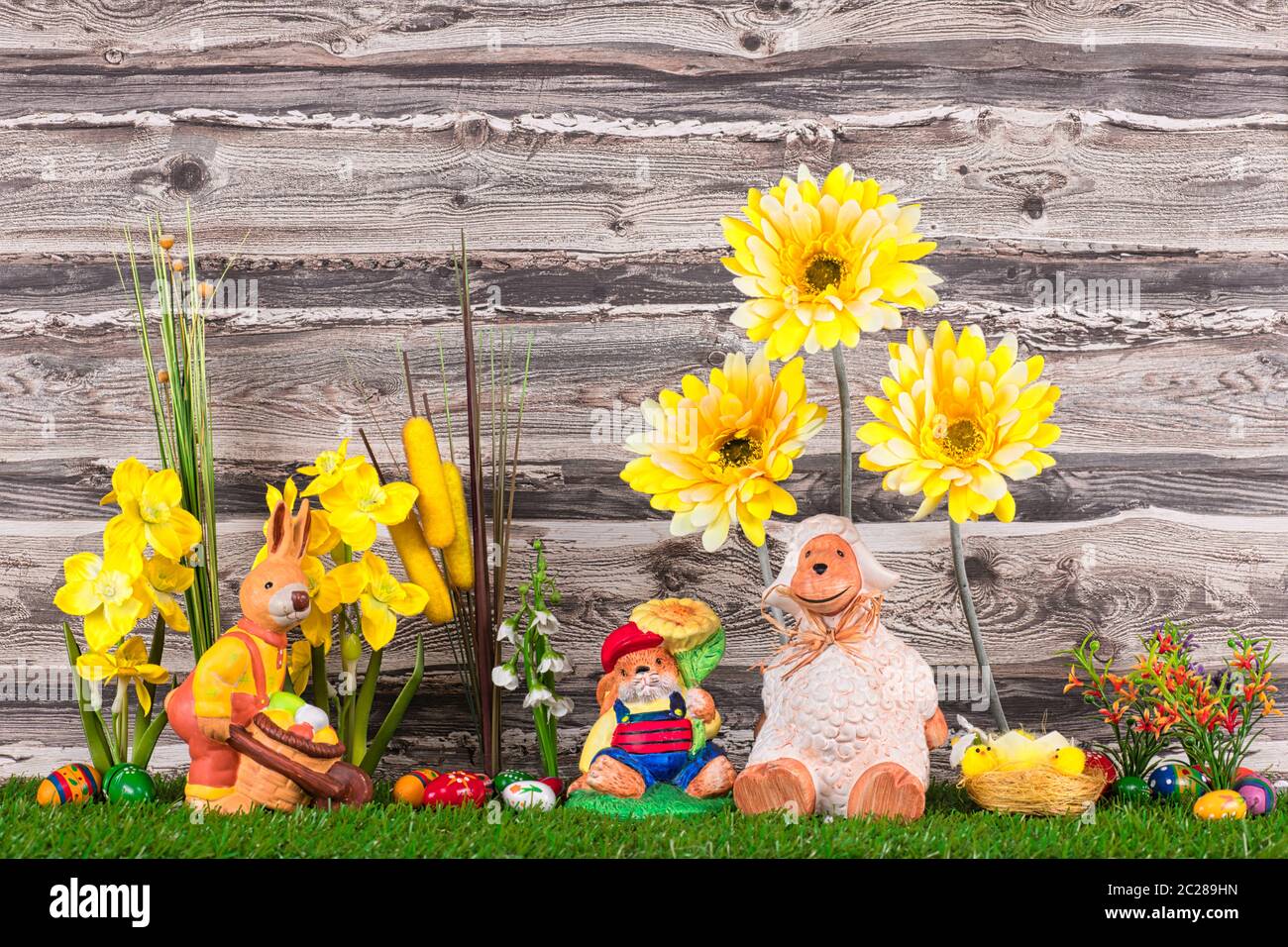 The Easter bunnies bring the sweet eggs Stock Photo Alamy