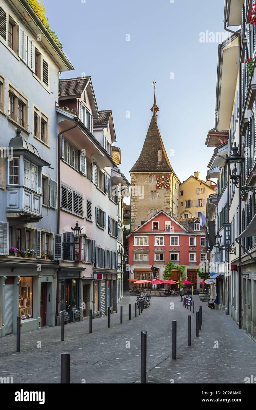 Street in Zurich Stock Photo