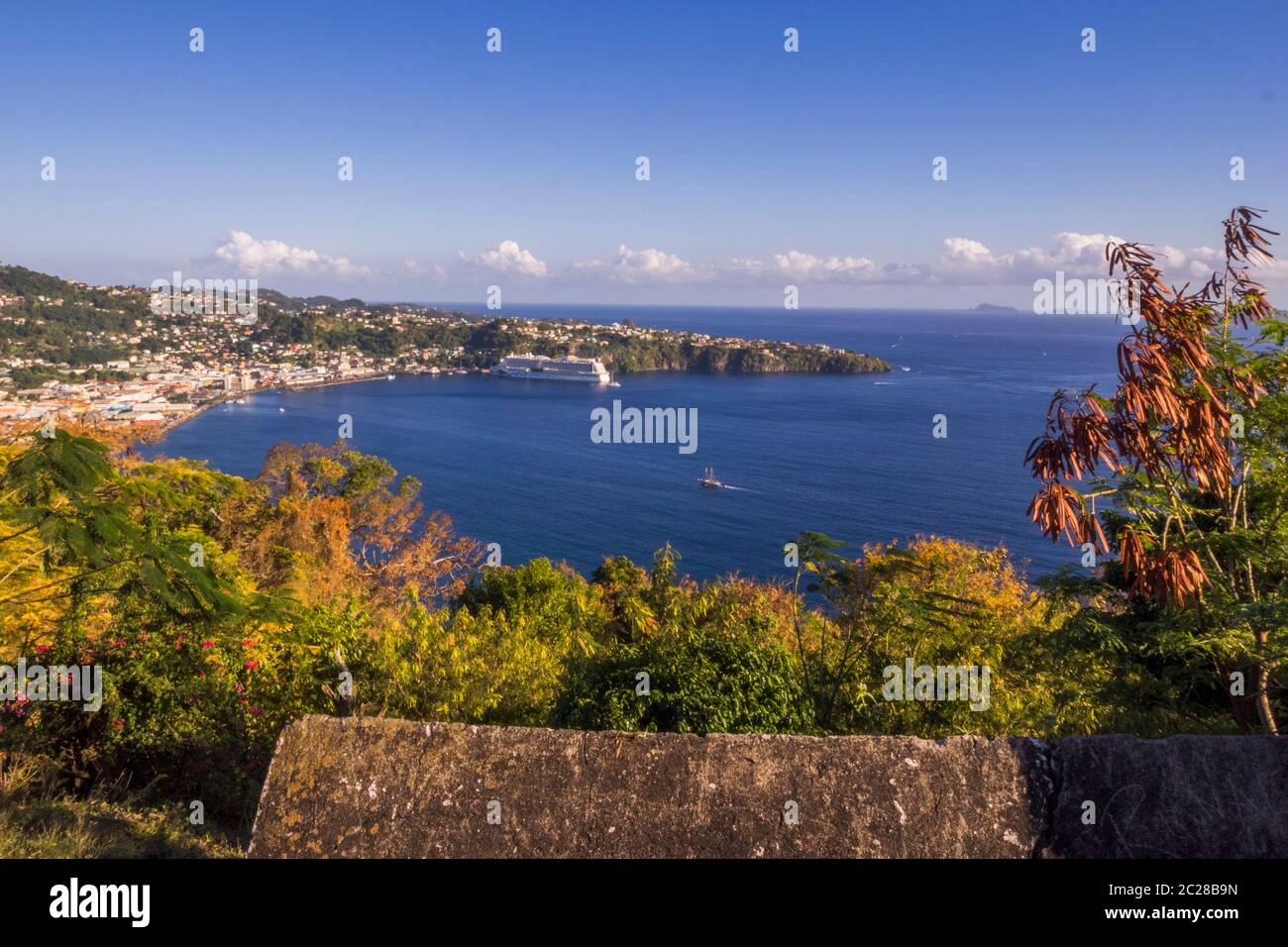 Saint Vincent and the Grenadines in the Caribbean Sea - Harbour in Kingstown Stock Photo