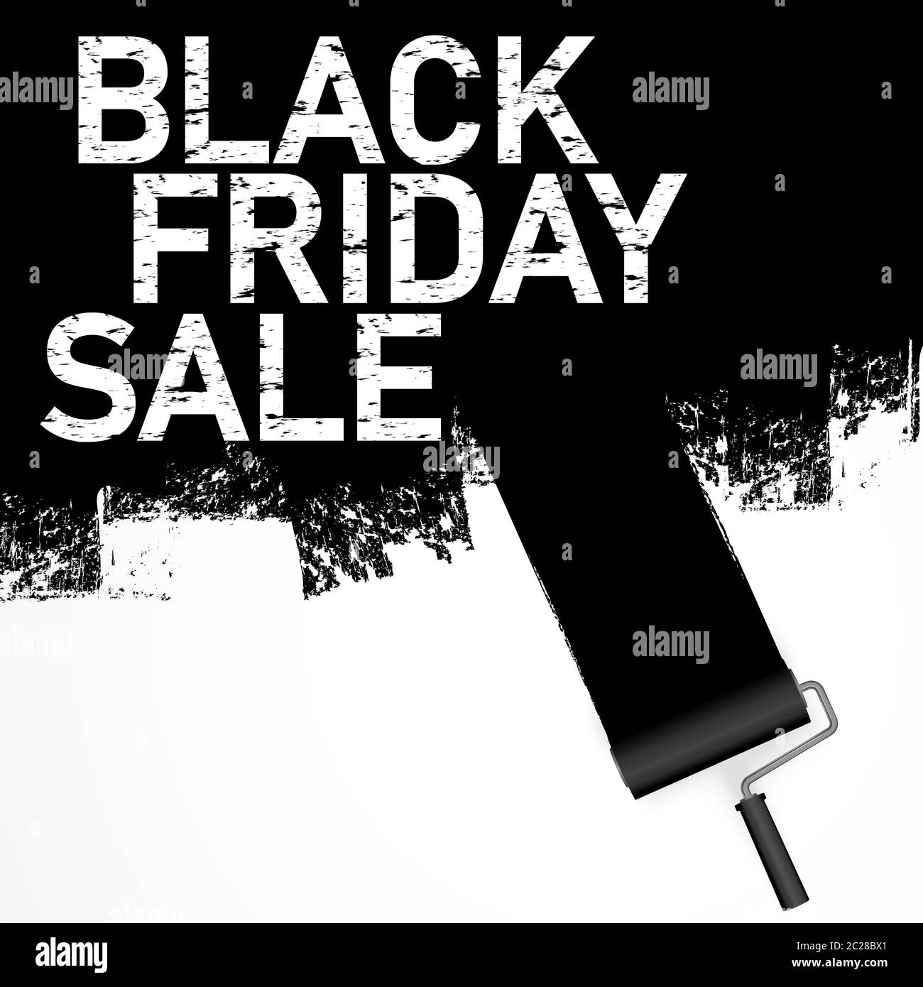 EPS 10 vector file illustration with paint roller in dark color