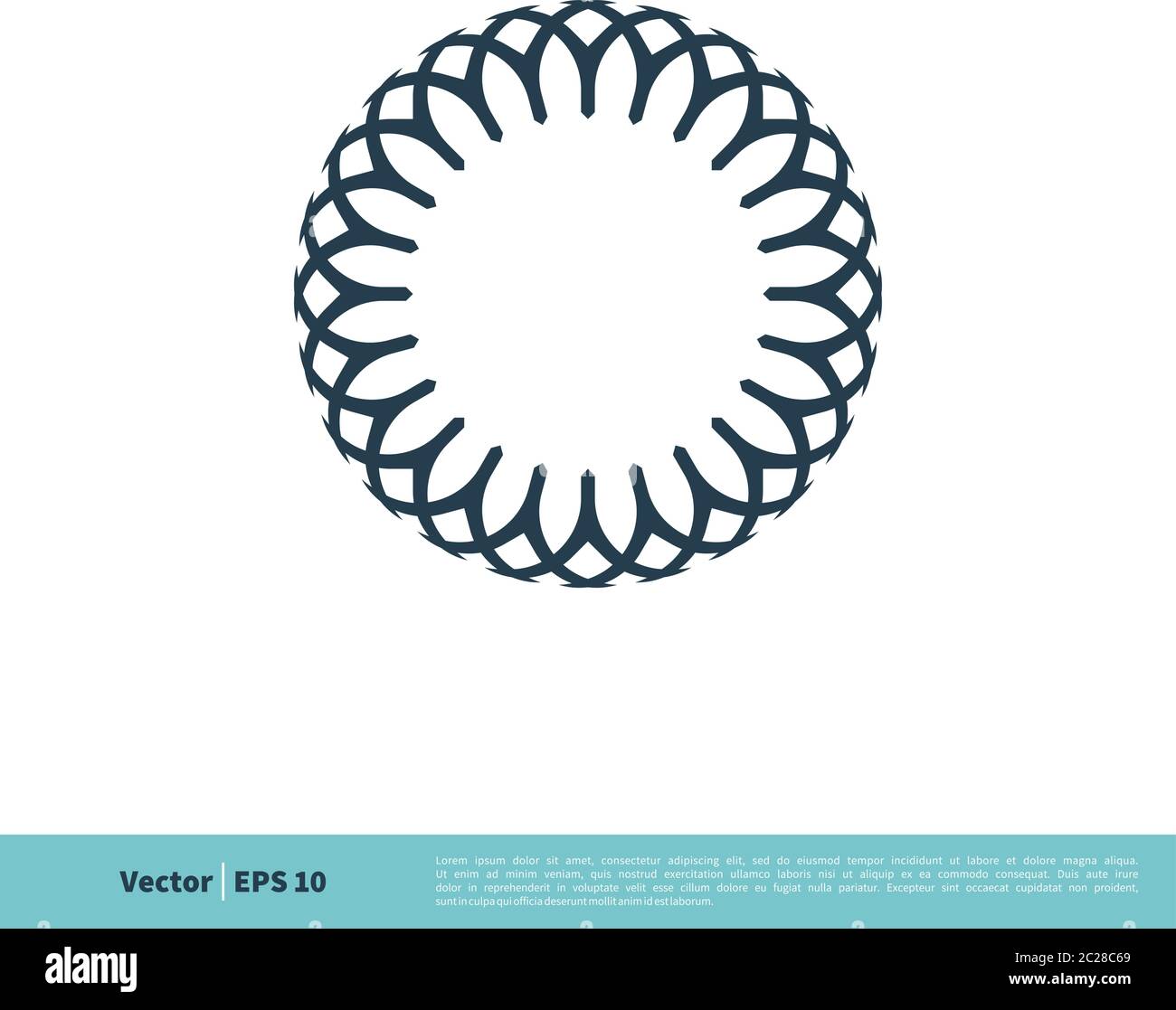 Ornamental Decorative Flower Icon Vector Logo Template Illustration ...