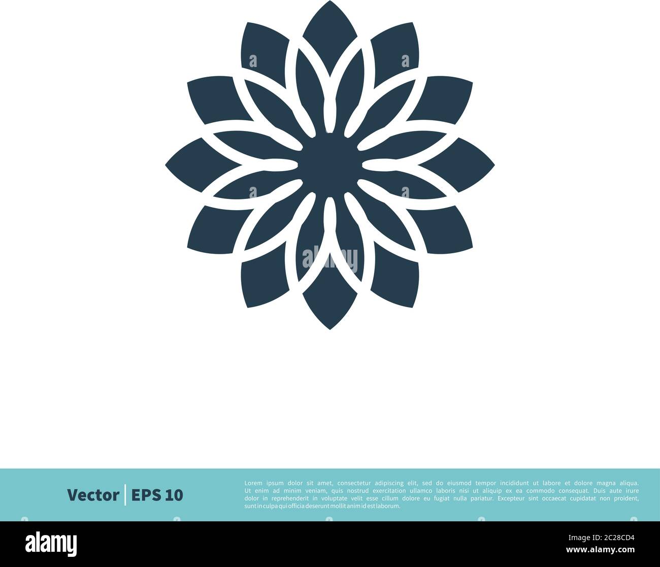 Ornamental Decorative Flower Icon Vector Logo Template Illustration ...