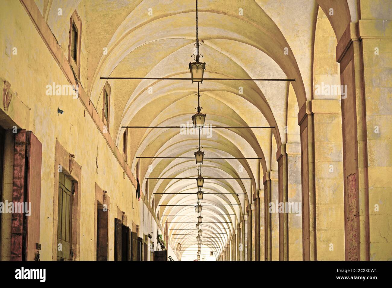 Vasari Loggia in Arezzo. Stock Photo