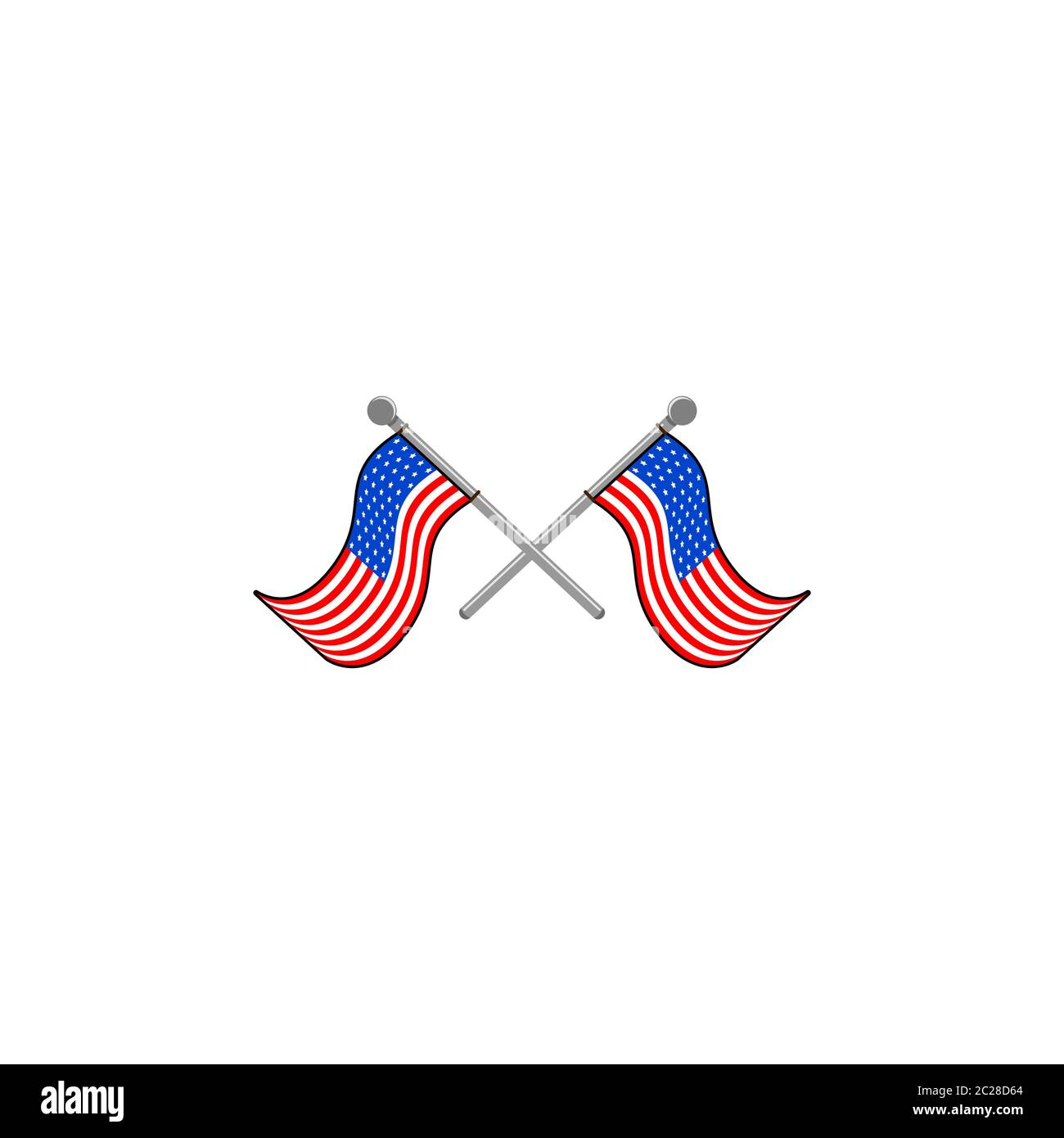 American flag vector design template illustration Stock Vector Image ...