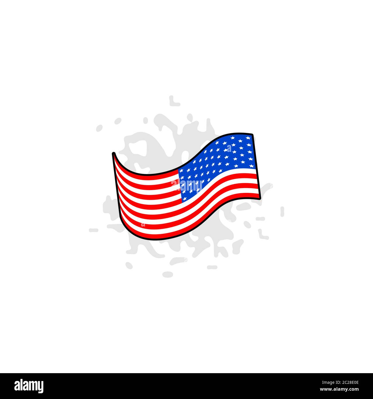 American flag vector design template illustration Stock Vector Image ...