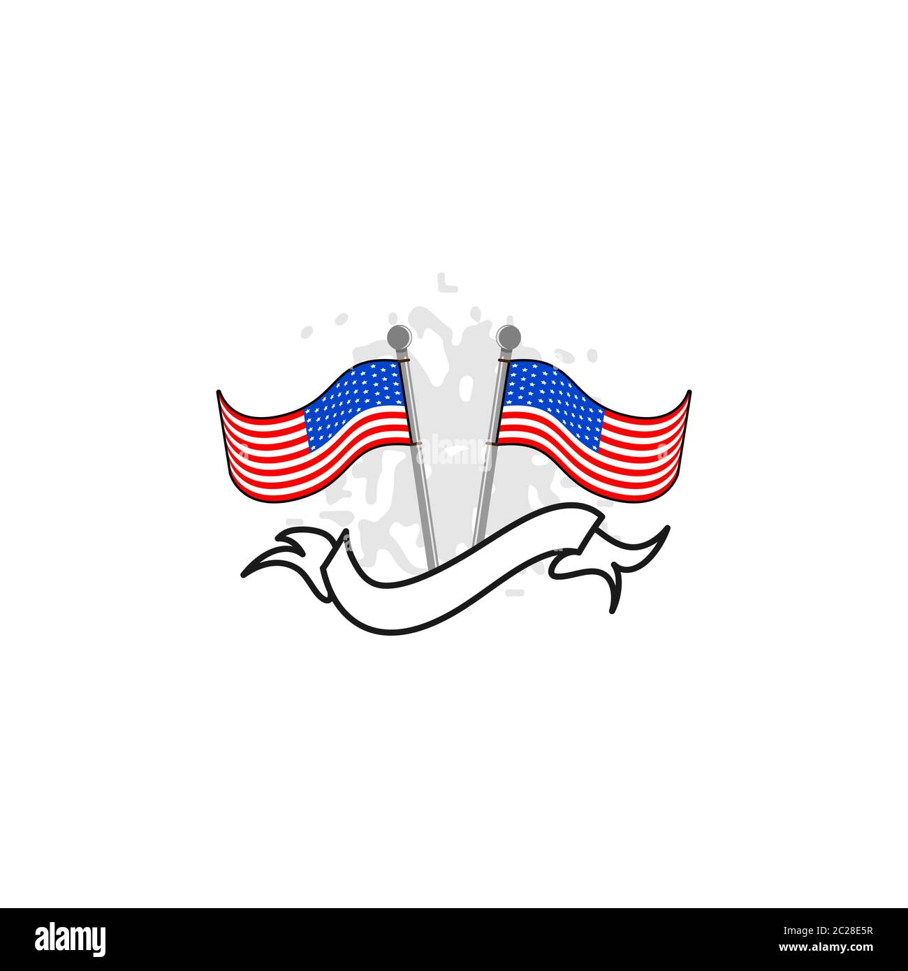American flag vector design template illustration Stock Vector Image ...