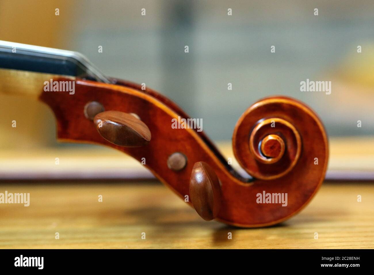 violin scroll Stock Photo