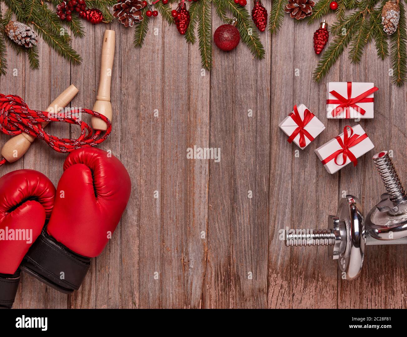 Christmas store boxing gloves